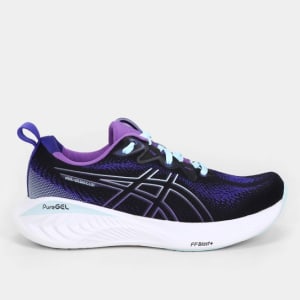 Tênis Asics Gel-Cumulus 25 Feminino - Preto+Azul