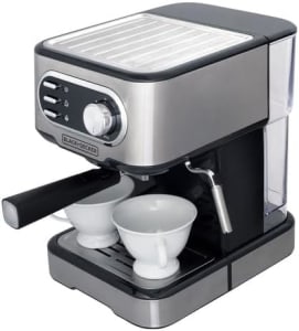 Black Decker Cafeteira Elétrica, Compatível com Cápsulas Nespresso e Dolce Gusto, Até 2 Xícaras de Café Simultâneas, 220 V, Modelo CE1100G-B2