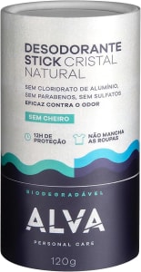 Alva Personal Care Desodorante Alva Cristal Biodegradável 120G (Embalagem De Papel))