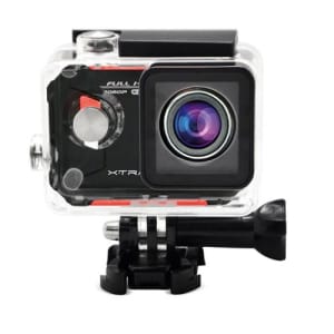 Câmera e Filmadora XTrax Evo Preta/Vermelha 12MP, LCD 1.5", Wi-Fi, Case À Prova D'Água e Grava Vídeo Full HD