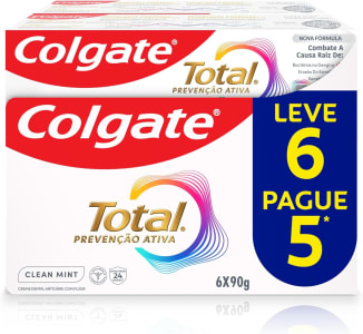 Creme Dental Colgate Total Clean Mint 90g 6 unidades