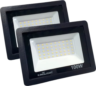 Kit 2 Refletor 100W Led Branco Frio 6500K IP66 8000lm Kinglight - Bivolt