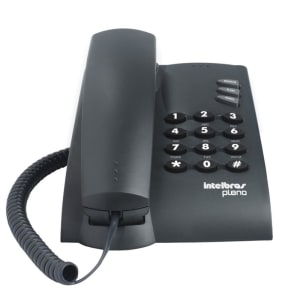 Telefone Intelbras Pleno com Fio s/ Chave de Bloqueio Preto - 4080051