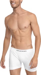 Kit 4 Cuecas Boxer Algodão, Duomo, Masculino, Branco/Cinza, GG