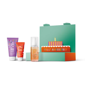 Kit Presente Cuide-se Bem Deleite Feliz Aniversário: Loção Corporal 75ml + Body Splash 60ml + Creme para Mãos 30g