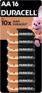 Duracell Pilha Alcalina Aa Pequena Duracell Com 16 Unidades