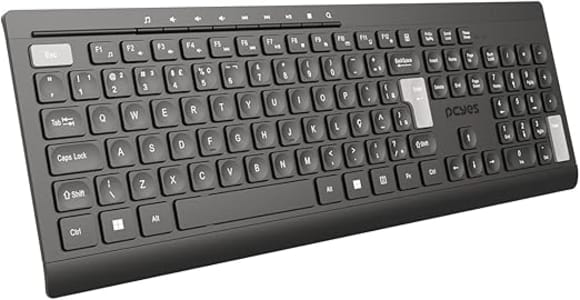 Teclado Soft Wireless Com Multimídia Dedicado - Ptosfwab – Abnt2 – Pcyes