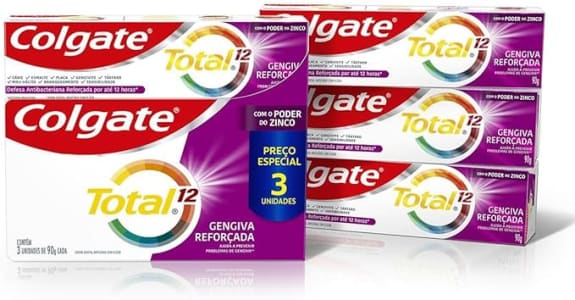 Colgate Creme Dental Total 12 Gengiva Reforçada 90G 3 Unid