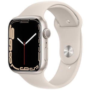 Smartwatch Apple Watch Series 7 GPS 45mm Caixa Prateada de Aço Inoxidável