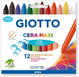 Giotto Giz Cera Maxi Estojo 12 Cores