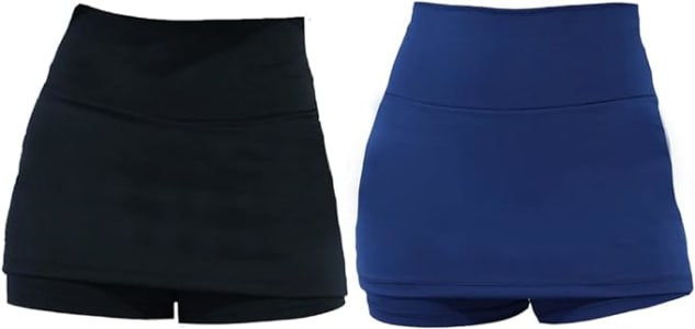 Shorts Saia Suplex Estampada Ou Lisa Academia Ginastica Preto-Azul GG