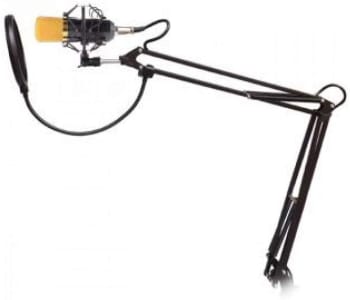  Kit Gravação Microfone Condensador de Estúdio BM700 com Acessórios 