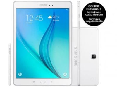 Tablet Samsung Galaxy Tab A 16GB 8" 4G Wi-Fi - Android 5.0 Proc. Quad Core Câm. 5MP + Frontal Bivolt