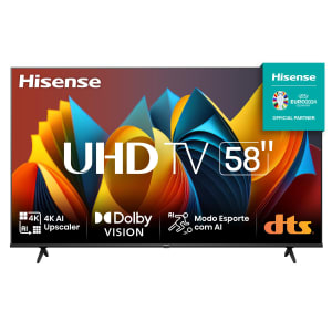 Smart TV Hisense UHD 4K 58" 58A6K HDR10+ Dolby Vision Controle por Voz Compatível com Alexa