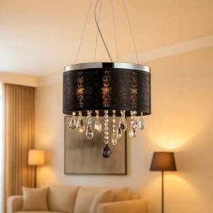 Lustre Pendente Led Duquesa Floresta 5xg9 Preto Fosco Avant (Bivolt) Cod: 340155822