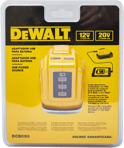 DEWALT Adaptador Usb p/Bateria Li-íon 12/20V Max DCB090-B3