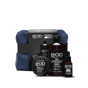 Kit QOD Barber Shop (Pomada Walk 70g + Shampoo Whisky 220ml + Óleo Hidratante 25ml)