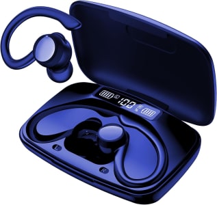 Hrich Fones De Ouvido Bluetooth Sem Fio Com Reprodução De 120H, Com Ganchos Sobre Os Ouvidos, Estojo De Carregamento Com Tela LED, Fones De Ouvido À Prova D'Água IPX7