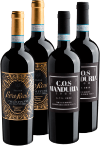 Kit Primitivo di Manduria | 2 Nero Reale + 2 C.O.S 1960 por R$99,90 cada garrafa