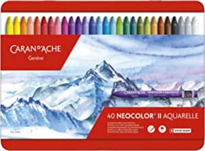Caran D'Ache Giz Aquarelável Neocolor II, 40 Cores