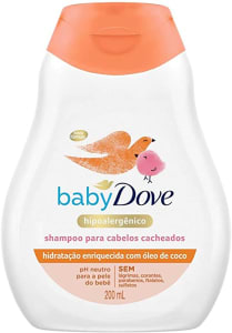 2 Unidades Shampoo Baby Dove Hidratação Enriquecida Cabelos Cacheados 200ml