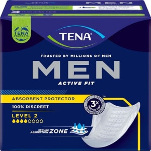 Absorvente Protetor Masculino Tena Men Active Fit - 10 Unidades