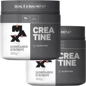 Kit 2 Unidades Creatina 300g Max Titanium Ganho De Massa Força Resistência