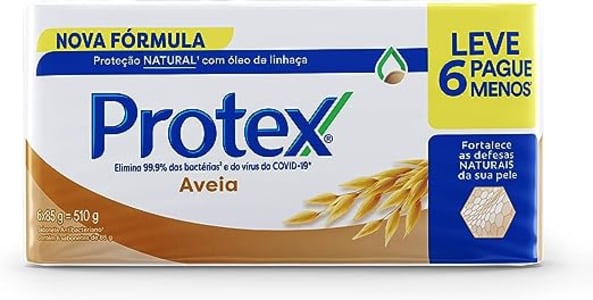 2 Unidades Protex Sabonete em Barra Aveia 85G 6 Unidades