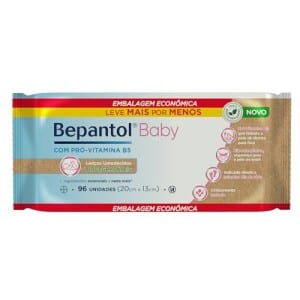 Bepantol Baby Lenço Umedecido Biodegradável para Bebê, Hipoalergênico, 96 Unidades