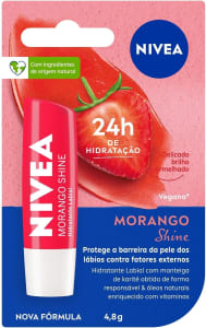 NIVEA Hidratante Labial Morango Shine 4,8g