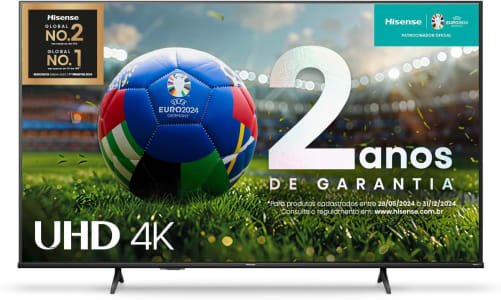 Hisense Smart TV UHD 4K DLED 65" Polegadas 65A6K com HDR10+ Dolby Vision Game Mode Controle por Voz Alexa Built-In AirPlay