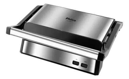 Grill E Sanduicheira PGR21PI Maxx Clean 1000W, 110V - Philco (Cinza/Inox)