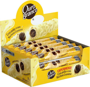 Ouro Branco - Stick Wafer Recheado pacote com 15 unidades de 25g