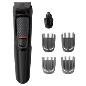 Aparador de Pelos Multigroom Philips MG3711/15, Com 6 Acessórios, Lavável, Lâminas Autoafiadoras, 60 Min de Uso