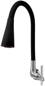 Torneira Gourmet Cozinha Flexível Cone 2 Jatos Preto Parede C61