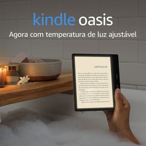 Kindle Oasis 8GB - Com tela de 7" e botões para troca de páginas - Cor Grafite