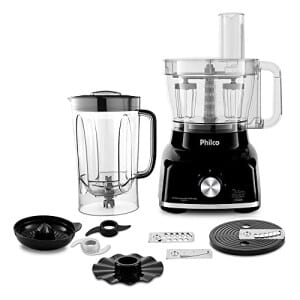 Multiprocessador Philco PMP1600P Glass Turbo 9 em 1 1400W
