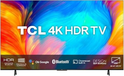 Smart TV LED 50" 4K UHD TCL 50P635 - Google TV, Wifi, HDMI , PRETO