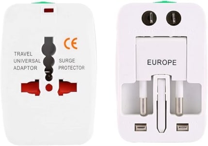 Adaptador de Tomada Internacional para Viagens EUA Europa Asia Uk Bivolt com Trava de Segurança Portátil Ajustável Adaptador