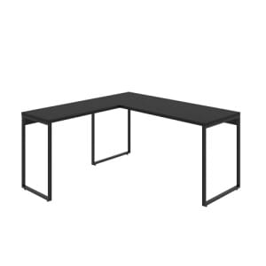 Mesa Escritório L Industrial 1,50x1,50m - Preto Ônix
