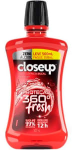 Enxaguante Bucal Antisséptico Zero Álcool Red Hot Closeup Proteção 360° Fresh