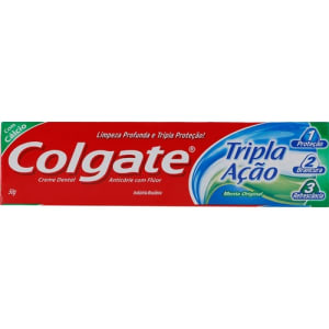 9 unidades - Creme Dental Colgate Tripla Ação 50g