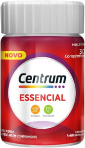 Centrum Essencial, Multivitamínico Adulto, Suplemento Vitamínico com Vitaminas B1, B2, B5, B6, Vitamina D, e Vitamina C, 30 Comprimidos