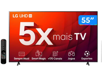 Smart TV 55” 4K UHD LED LG 55UR8750 - Wi-Fi Bluetooth Alexa 3 HDMI IA - TV 4K Ultra HD - Magazine