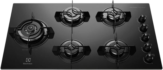 Cooktop a Gás 5 Bocas KE5TD com Queimador Tripla Chama Lateral Electrolux BIVOLT