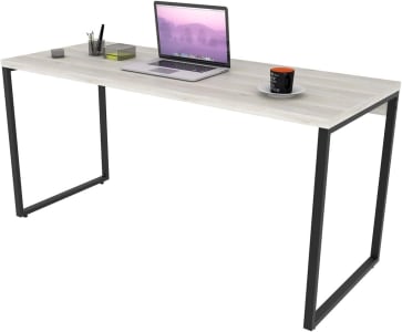 Mesa para Escritório Office Estilo Industrial 150m Kuadra Compace Snow/Est.Preta