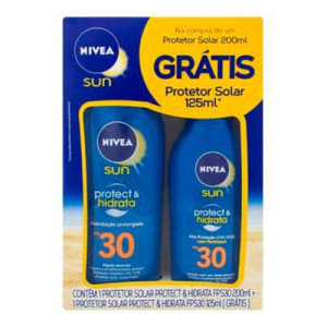 [Retirar na Loja] Protetor Solar Fps30 200ml + Gts Prot Fps30 100ml Nivea Sun Kit