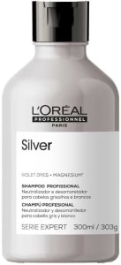 L'Oreal Professionnel Shampoo Silver | Neutraliza Tons Amarelos Indesejados | Com Pigmentos Roxo | Para Cabelos Brancos e Grisalhos | Promove Brilho &