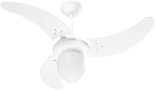 Ventilador Búzios Max com Lustre 110/127V 3P, Tron (Branco)