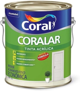 Tinta Fosco Acrílica Coralar Econômico 3,6l Branco Gelo